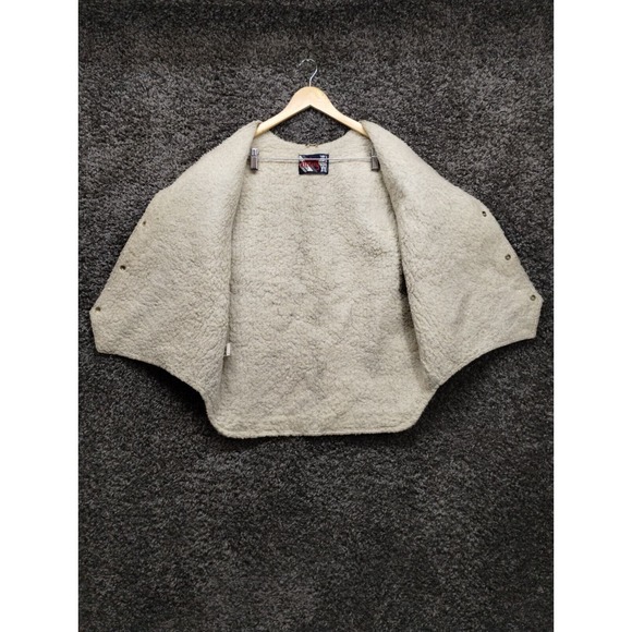 Vintage‎ Viking Sherpa Lined Denim Trucker Vest Adult XL Blue Jean 80s 70s - Picture 3 of 10